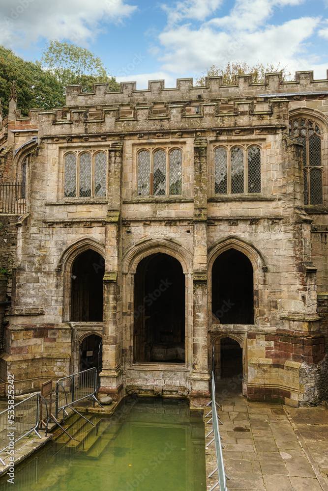 Fototapeta premium St Winefride's Well in the Welsh town of Holywell one of the oldest pilgrimage sites in Great Britain dated to the 12th century and described as one of the seven wonders of Wales