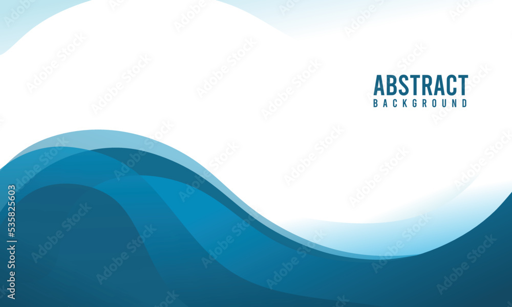 Smooth curve blue wavy background, perfect for office, banner, company, landing page, background, social media wallpaper and more