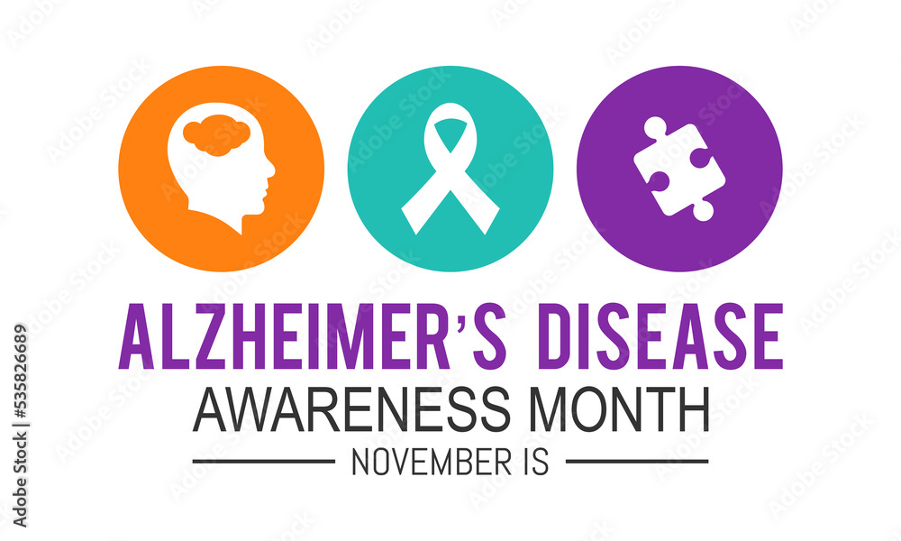 Vector illustration on the theme of National Alzheimer’s Disease Month is observed every year in during November. Vector illustration on the theme of National Alzheimer’s Disease Month is observed every year in during November.