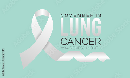 Vector illustration on the theme of Lung Cancer Awareness Month is observed every year in during November.
