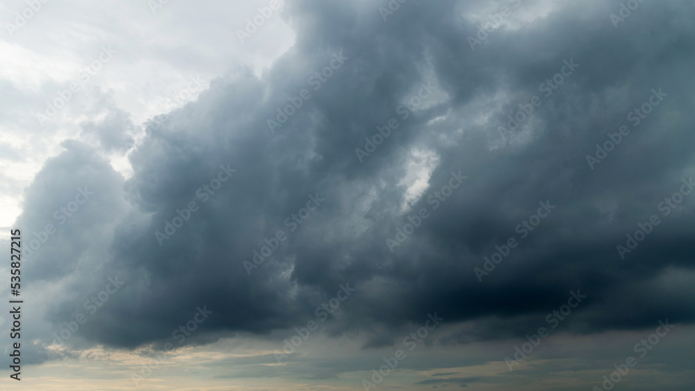 Dramatic sky with storm clouds