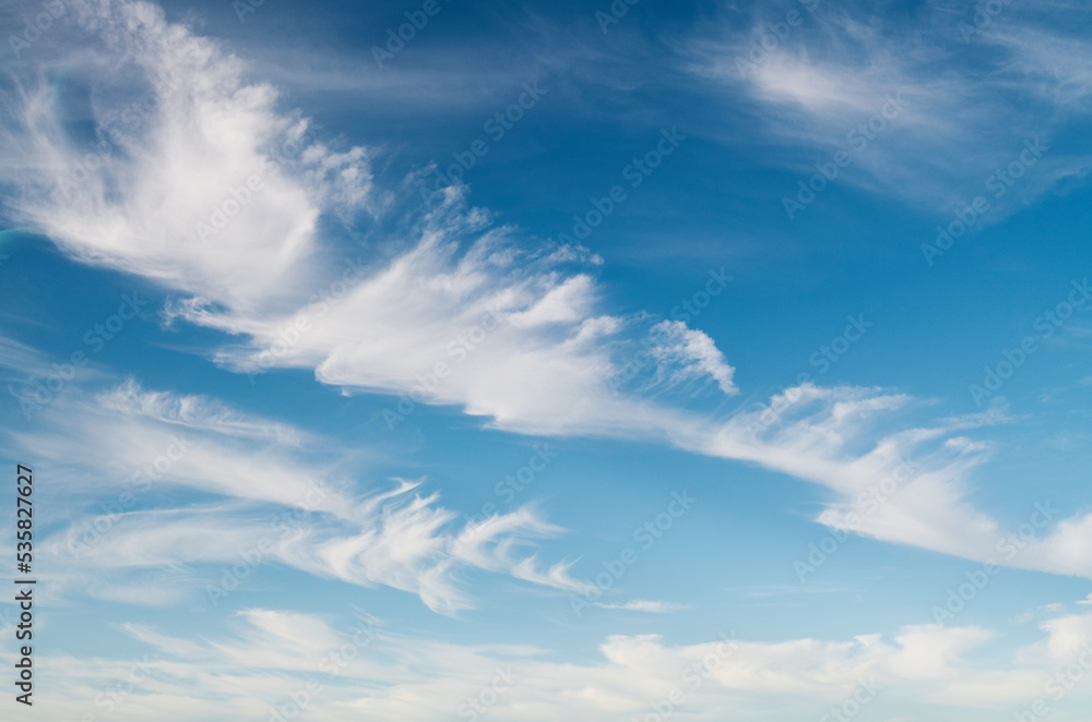 White clouds are in the blue sky White clouds are in the blue sky