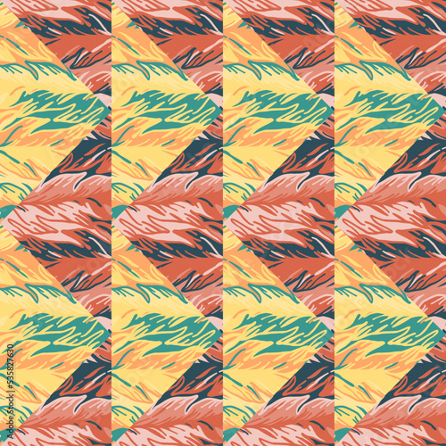 Abstract tribal mosaic seamless pattern. Creative geometric ethnic tile. © smth.design