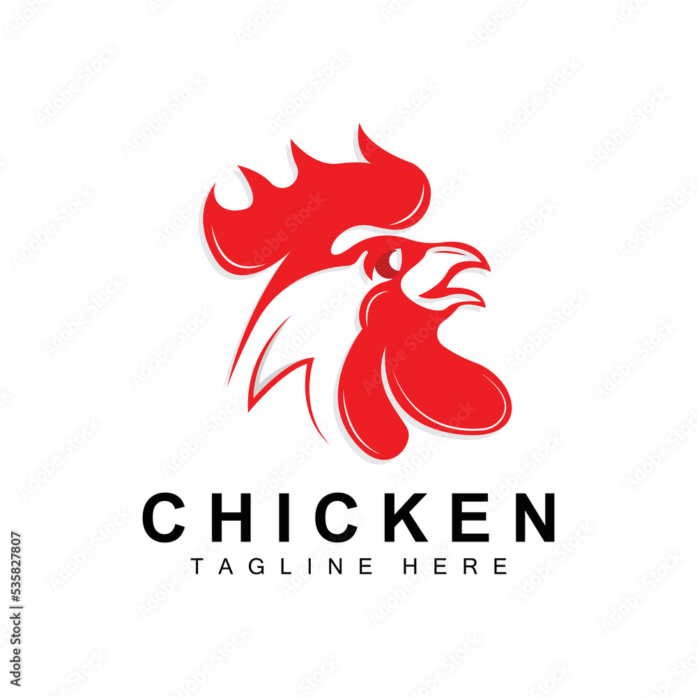 Grilled Chicken Barbecue Logo Design,Chicken Head Vector, Company Brand Grilled Chicken Barbecue Logo Design,Chicken Head Vector, Company Brand