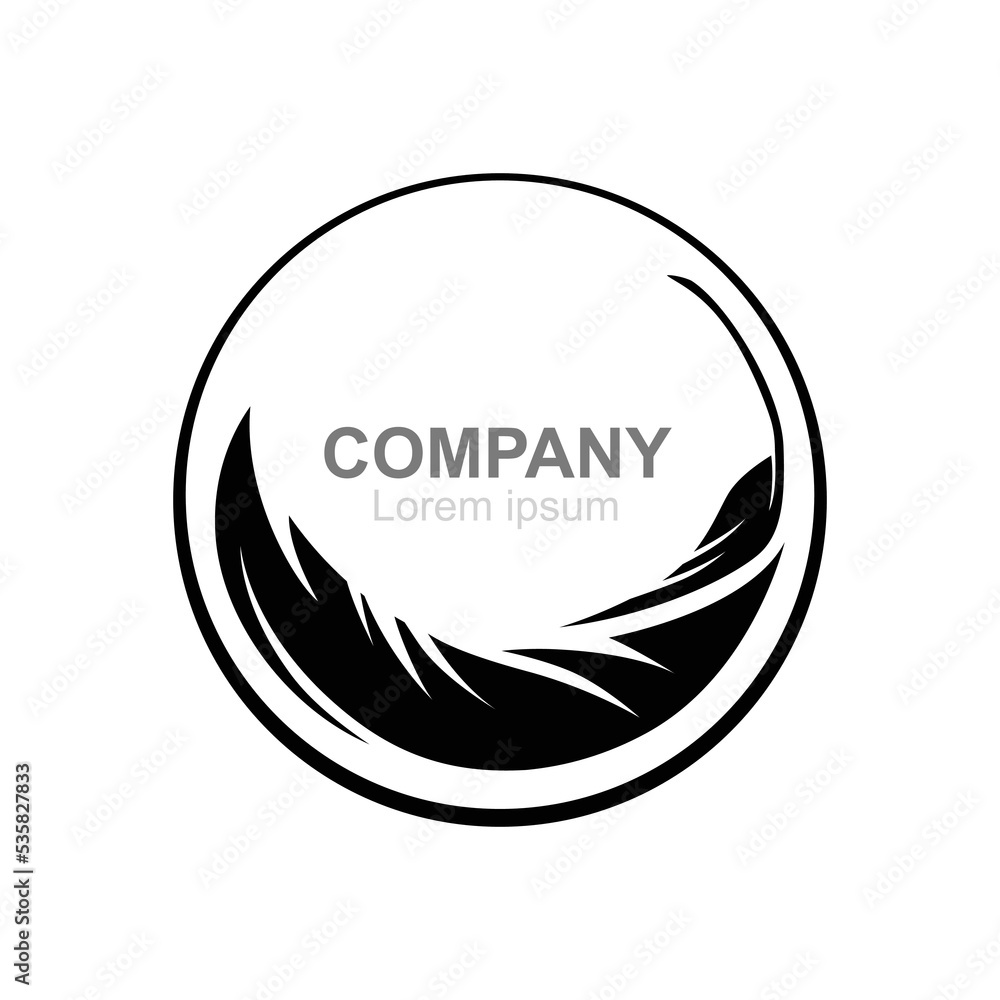 Feather icon and logo, vector illustration and flat design. Feather icon and logo, vector illustration and flat design.