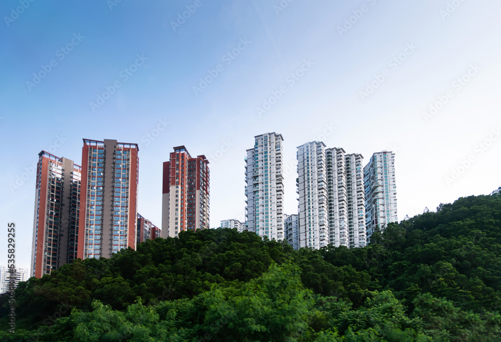 Modern apartment buildings in the city Modern apartment buildings in the city