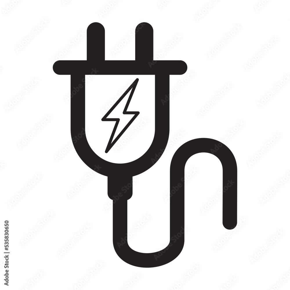 Plug Electric Cable Wire Icon Vector Illustration Design Plug Electric Cable Wire Icon Vector Illustration Design