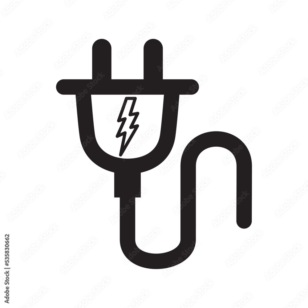 Plug Electric Cable Wire Icon Vector Illustration Design Plug Electric Cable Wire Icon Vector Illustration Design