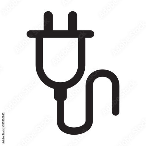 Plug Electric Cable Wire Icon Vector Illustration Design