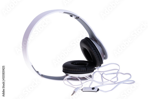 White headphones isolated