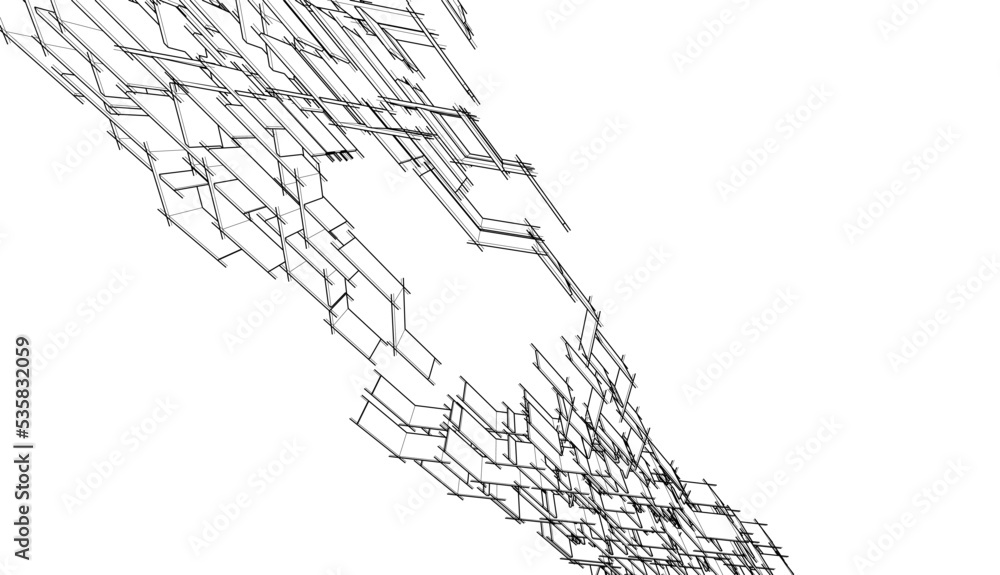 Fototapeta premium abstract design 3d vector illustration