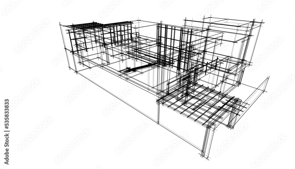 architecture vector 3d illustration