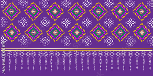 Purple background with Thai fabric pattern