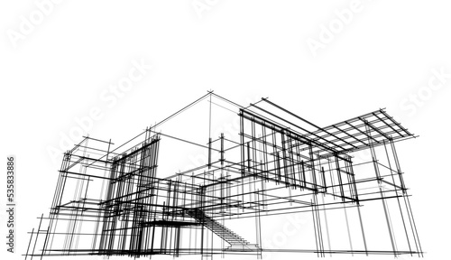 architecture vector 3d illustration