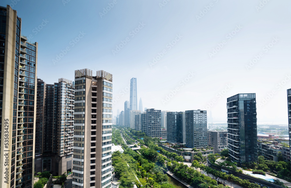 Obraz premium Modern office buildings in the city
