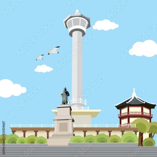 한국 부산에 있는 용두산공원 입니다.