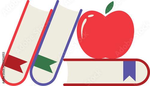 Book And Apple back To School