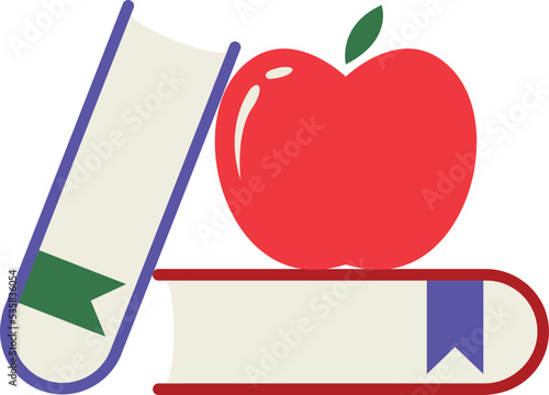 Book And Apple back To School