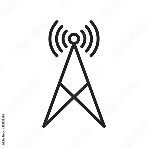 Transmitter Antenna Signal Icon Vector Illustration Design