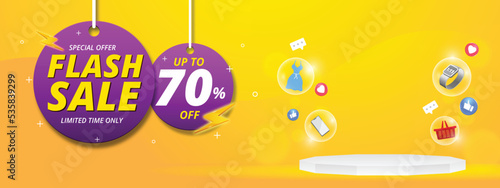 sale banner template design, Special offer composition.