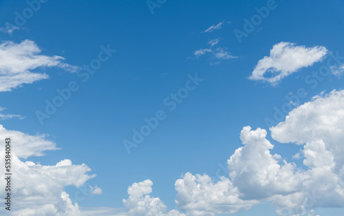 Beautiful blue sky with white clouds