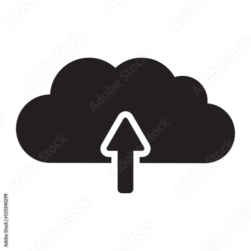 Cloud Upload File Storage Icon Vector Illustration Design