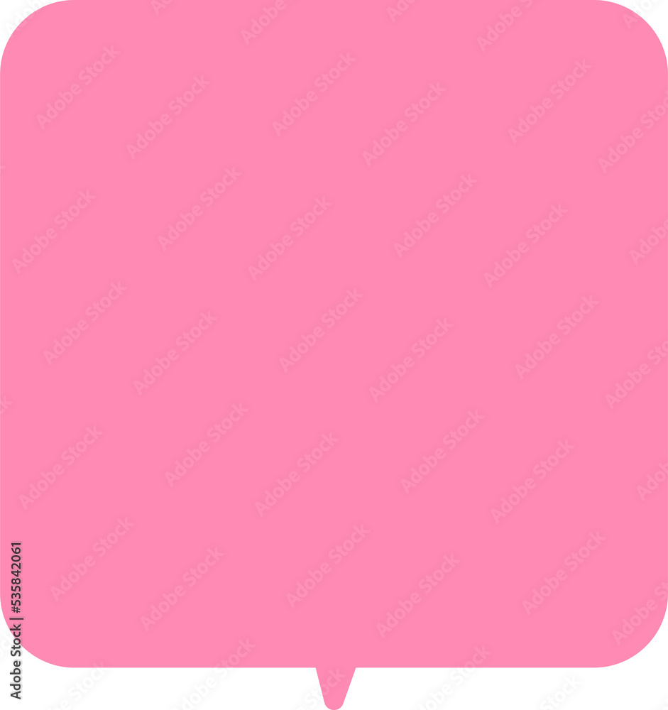 pink speech bubbles on transparent background . chat box or chat vector square and doodle message or communication icon Cloud speaking for comics and minimal message dialog