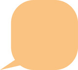 yellow speech bubbles on transparent background . chat box or chat vector square and doodle message or communication icon Cloud speaking for comics and minimal message dialog