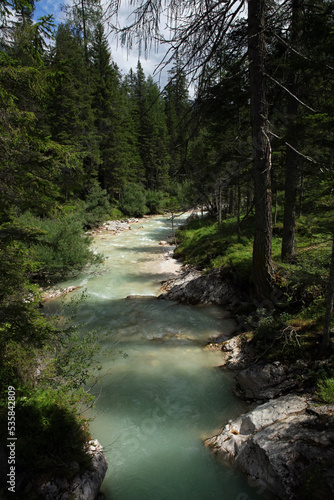 Boite - mountain river in the mountains  Dolomites  Italy