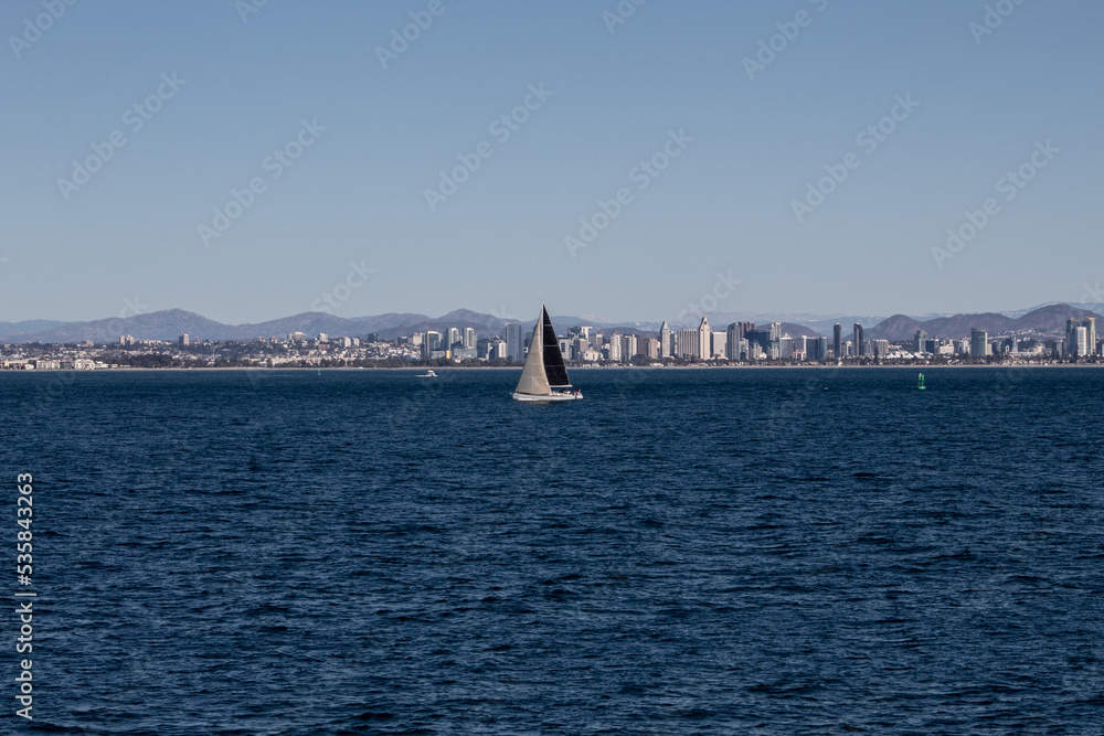 Beautiful San Diego Bay and Skyline.