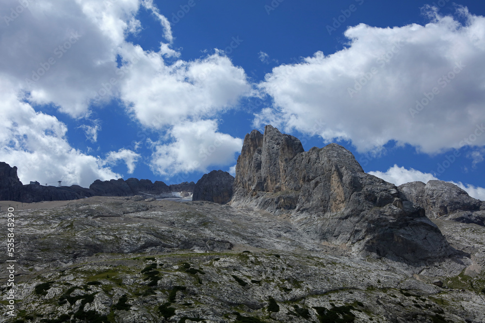 Marmolada Peak in Dolomites, Italy