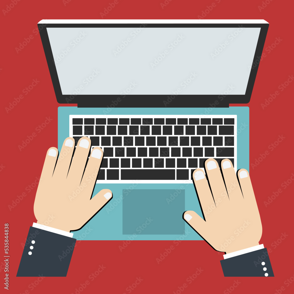 art illustration design symbol icon logo laptop and hand working art illustration design symbol icon logo laptop and hand working