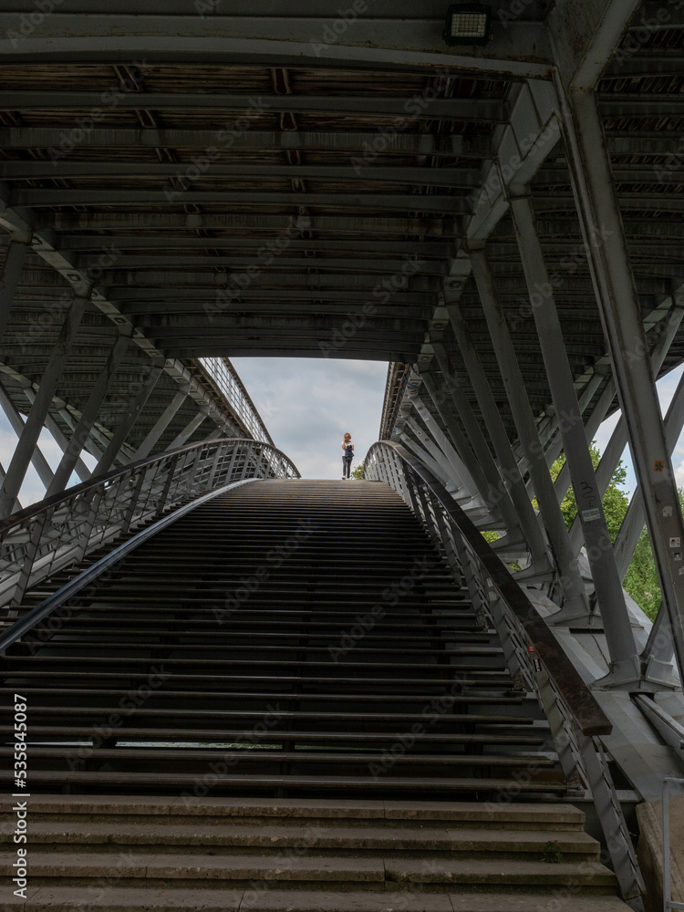 Debilly Footbridge across the Seine river Debilly Footbridge across the Seine river