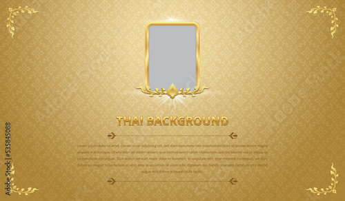 Template thai pattern background for greeting card, advertising, web site, flyers, posters design.