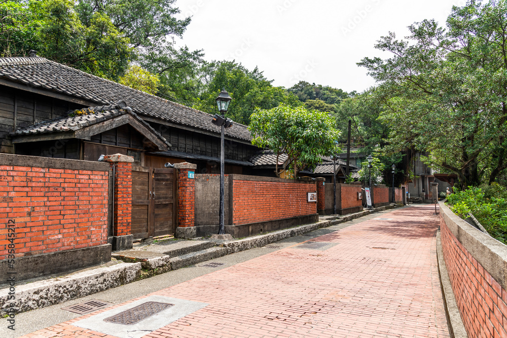 Building view of the Japanese-Style Four-Joint Residence at New Taipei City Gold Museum, Taiwan. Building view of the Japanese-Style Four-Joint Residence at New Taipei City Gold Museum, Taiwan.