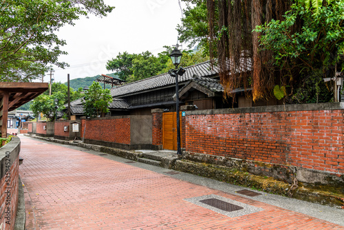 Building view of the Japanese-Style Four-Joint Residence at New Taipei City Gold Museum, Taiwan.