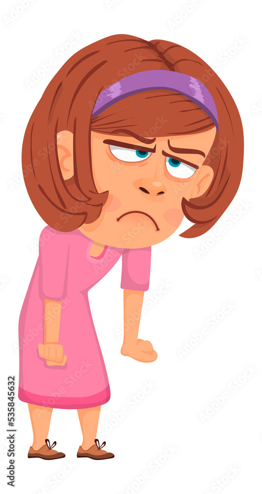Tired sad angry woman clenched fists in anger. Tired sad angry woman clenched fists in anger.