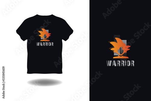 Warrior T-shirt Design, Tee Design, typography T-shirt, T-shirt Design, Vector