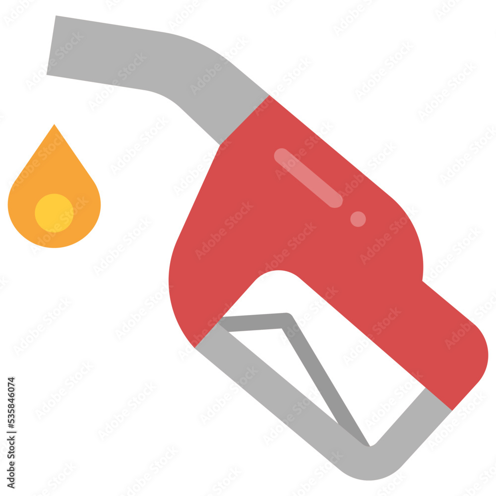 fuel nozzle flat icon