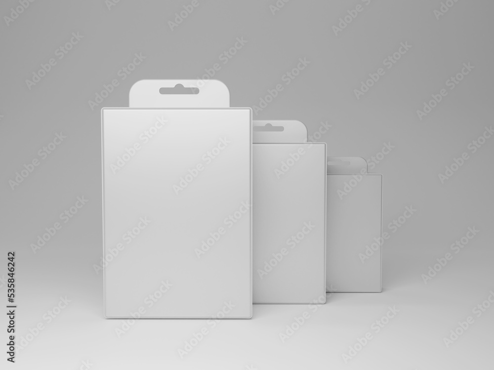 Hanging box mockup 3d rendering Hanging box mockup 3d rendering