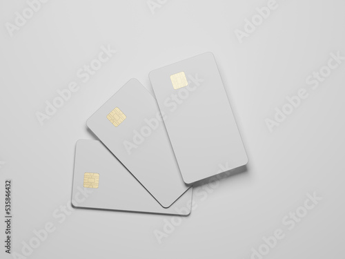 Credit card mockup 3d rendering  