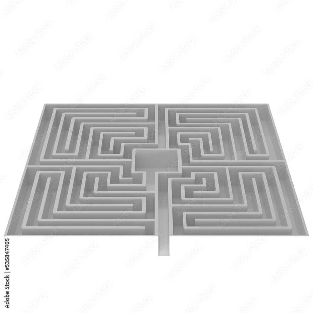 3d rendering illustration of a labyrinth 3d rendering illustration of a labyrinth