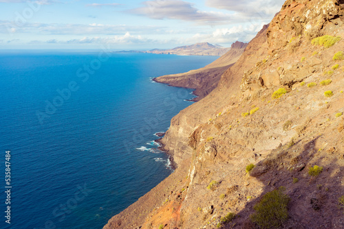 Volcanic cliff over the sea