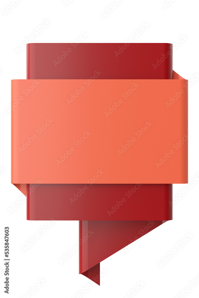 3D speech bubble. Empty banner. 3D illustration.