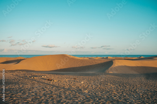Dunes on the Maspalomas beach in Gran Canaria