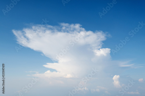 Aerial view of sky above the clouds