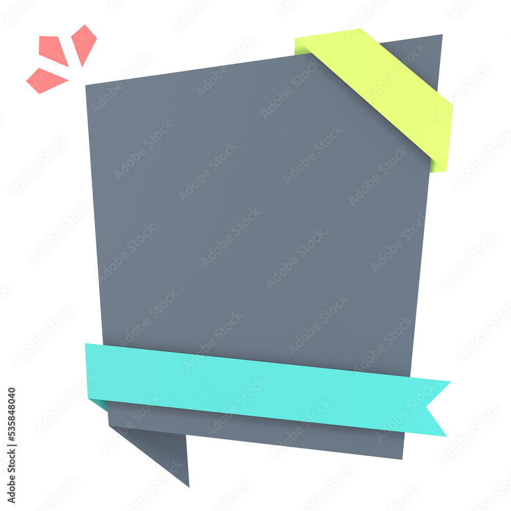 3D speech bubble. Empty banner. 3D illustration. 3D speech bubble. Empty banner. 3D illustration.