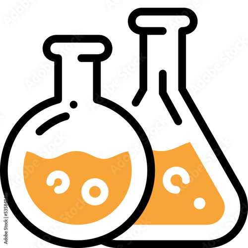 lab flat line icon