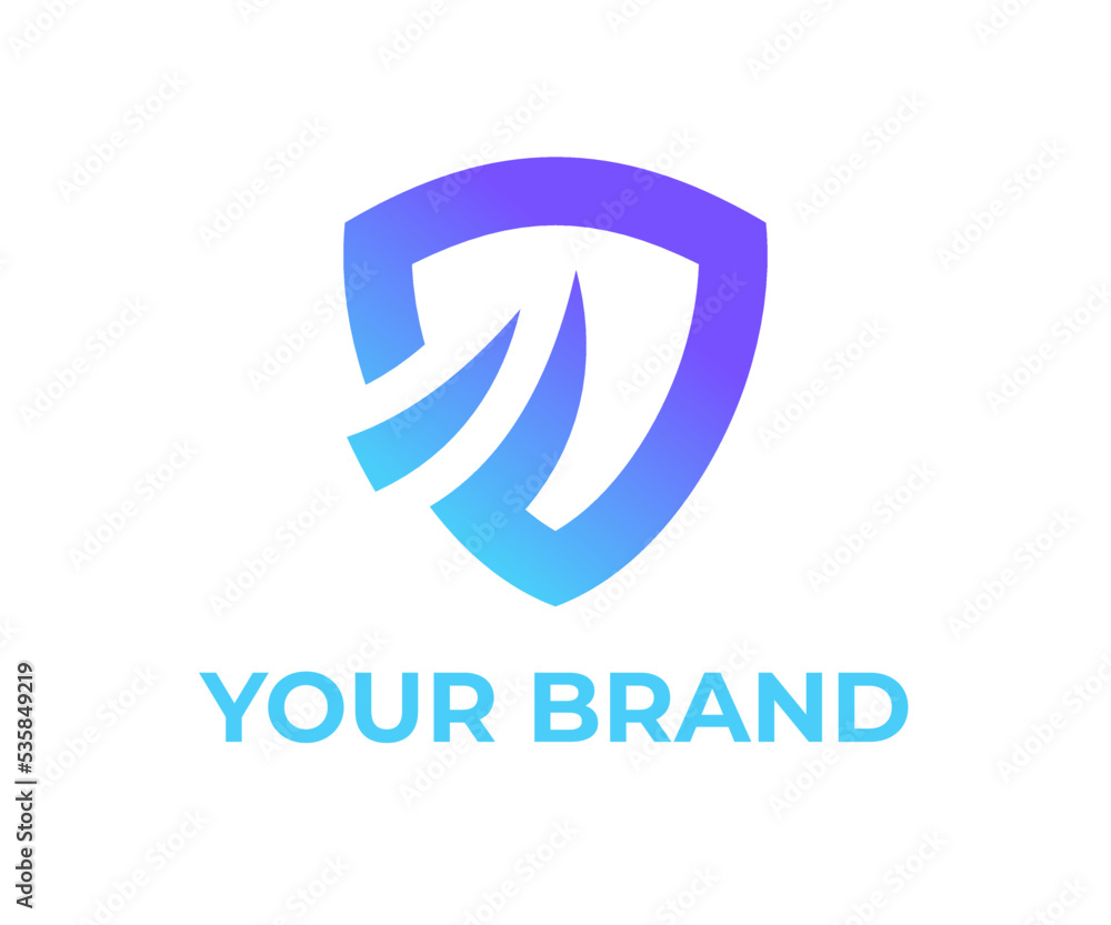 Awesome Gradient Shield Logo Designs Template Icon Premium, suitable for your business or brand