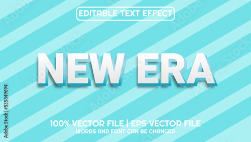 Editable text effect modern 3d and minimal font style